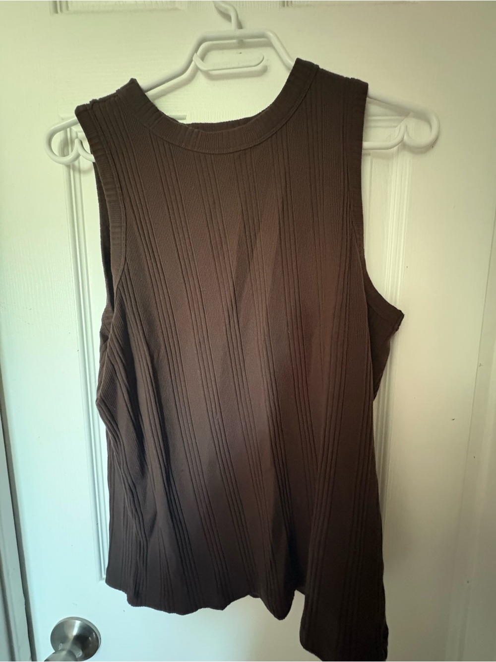 Reitmans Brown Ribbed Sleeveless Tank
